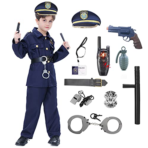 Antbutler Déguisement de Policier Enfant 7ps vêtements Costu