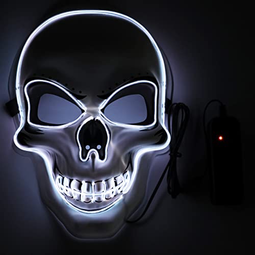 anatuse Masque dHalloween spatial Masque LED 3 Modes Flash C