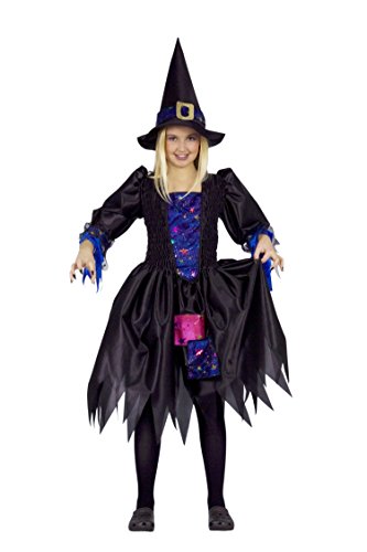 Ciao 13007 – Sorcière Costume enfant, 7 – 10 ans, noir