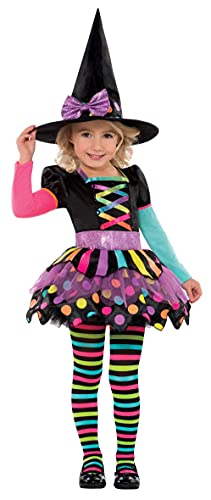 Déguisement sorcière coloré fille Halloween - 3 à 4 ans