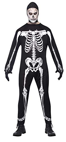 Smiffys Costume combinaison-pantalon de squelette, Noir, ave