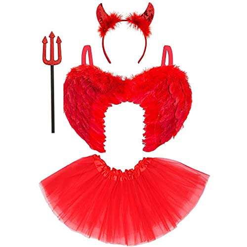 4pc deguisement halloween demon costume dhalloween rouge pou