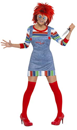 Smiffys Licenciado oficialmente Costume femme Chucky, Bleu, 