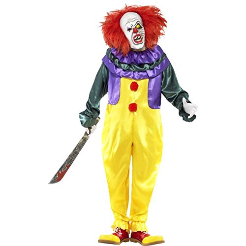 Smiffys Costume clown horreur classique, Multicolore, avec c
