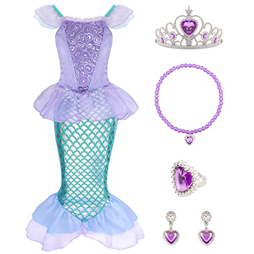 Kitimi Petite Fille Sirène Robe Princesse Costume Ariel Cost