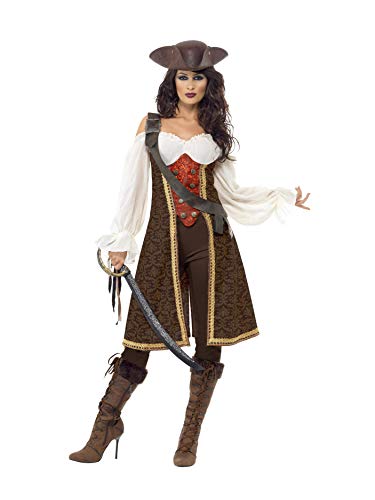 Smiffys Costume jeune fille pirate de haute mer, avec robe, 
