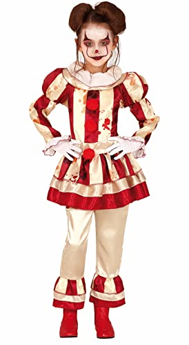 Fiestas Guirca Costume de Clown Fille de Rayures Vintage Hor