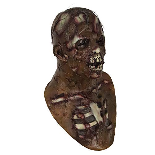 Molezu Masque effrayant en latex avec tête de zombie marchan