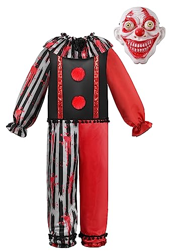 ReliBeauty Clown Tueur Déguisement Enfant Halloween Costume 