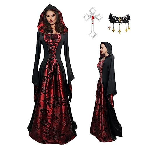 Aibyks Costumes Cosplay pour Femme Vampire,Déguisement dhall