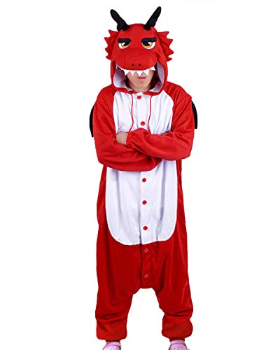 wotogold Animal Dragon Rouge Pyjamas Unisexe Costumes Cospla