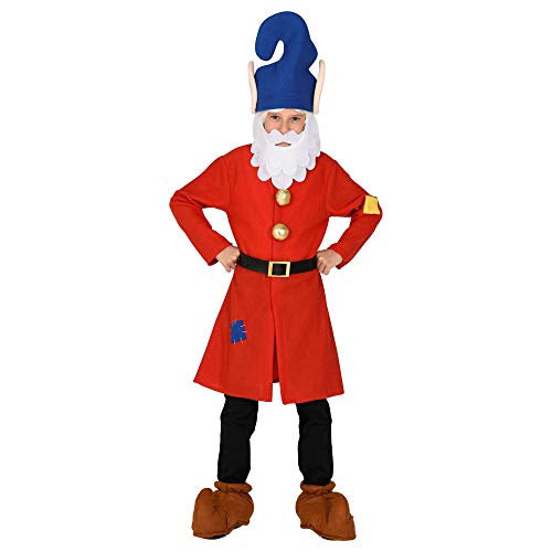 GNOME (jacket, belt, hat with beard) - (128 cm / 5-7 Years)