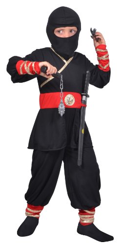 Cesar Déguisement Enfant Ninja Taille 8-10 Ans Rouge