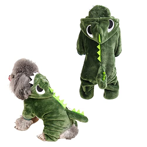 Runmeihe Costume de dinosaure à capuche pour chien - Costume