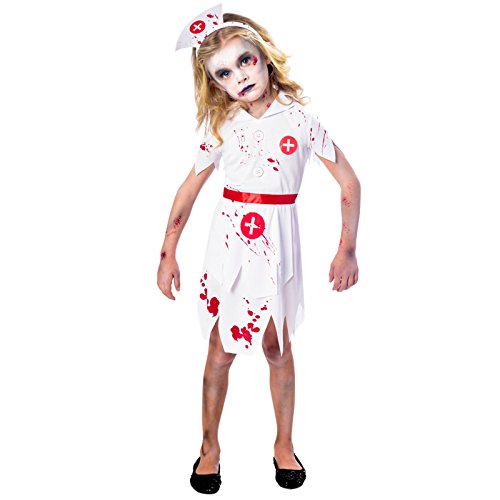 amscan Déguisement Enfant Fille Infirmière Zombie Halloween
