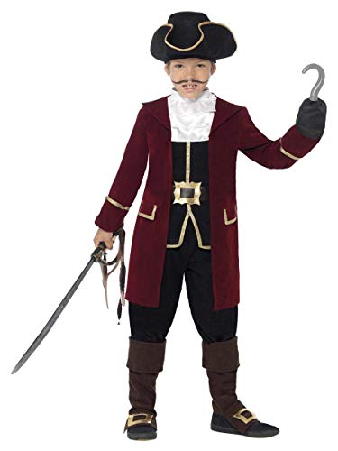 Aptafêtes- Smiffys Costume Deluxe Capitaine Pirate, Noir, av