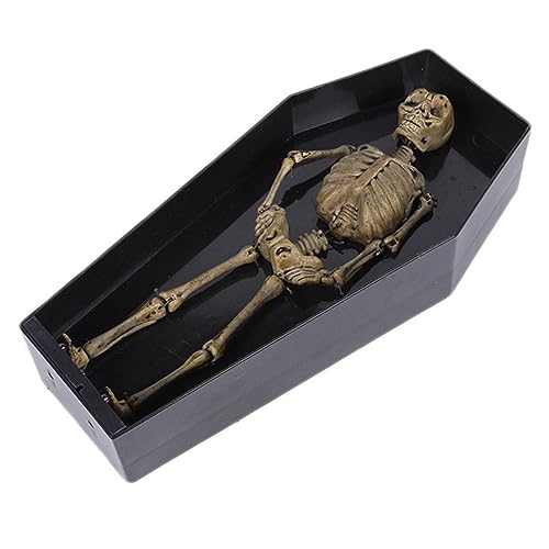 KICHOUSE Cercueil Électrique Halloween Décorations De Crâne 
