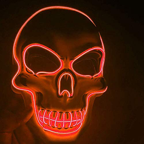 CHAW Masque Led Squelette Halloween Masque Lumineux Effrayan