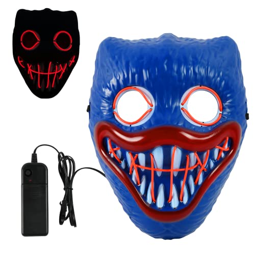 Pusuanzi LED Masque Halloween, Horreur Masque Purge Adulte E