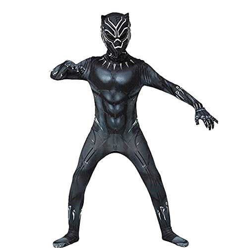 XNheadPS Combinaison Enfants Costume Black Panther Cosplay B