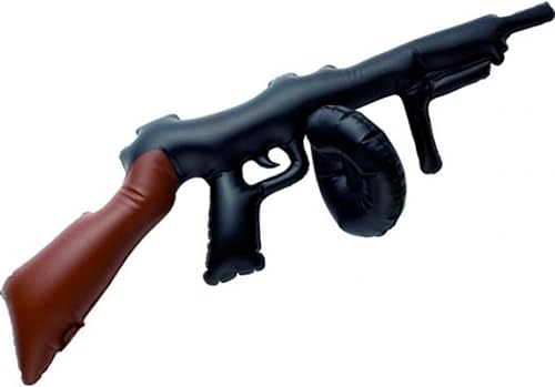 Henbrandt Pistolet Gonflable Noir Tommy Gun de 80 cm pour Ad