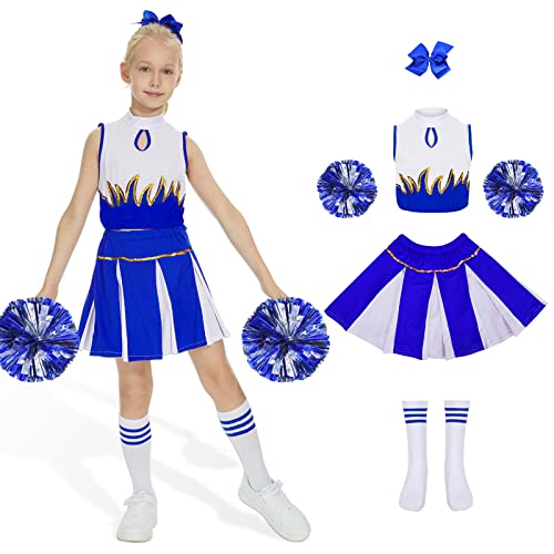 WELLCHY Déguisement Pompom Girl, Costume Cheerleader Filles,
