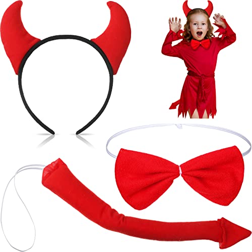 Xinnun 3 Pièces Accessoires de Costume de Diable dHalloween 