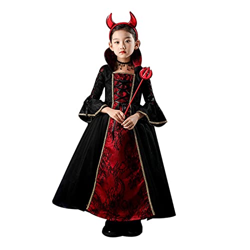 YiDD Fille Royale Vampire Halloween Costume Enfant Vampire C