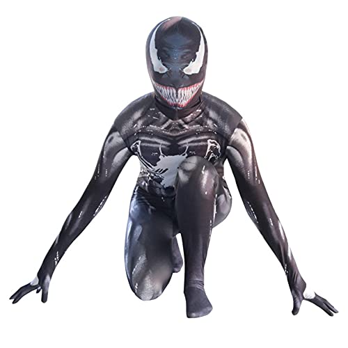 MYYLY Enfant Venom Spiderman Combinaison Cosplay Super-héros