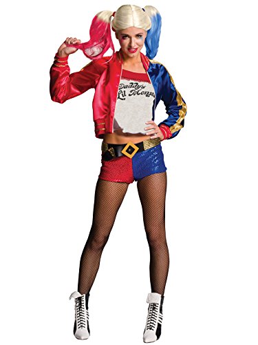 Suicide Squad Costume pour Dame Harley Quinn 4 pièces Rouge 