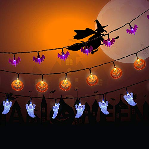 Lot de 3 Halloween Guirlande Lumineuse - NEXVIN 3M 20 LED Gu