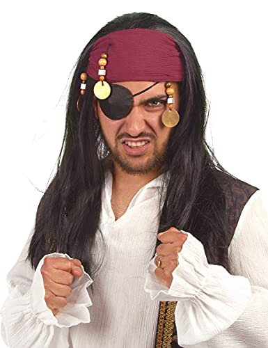 DEGUISE TOI Perruque de Pirate Adulte - Noir - Taille Unique