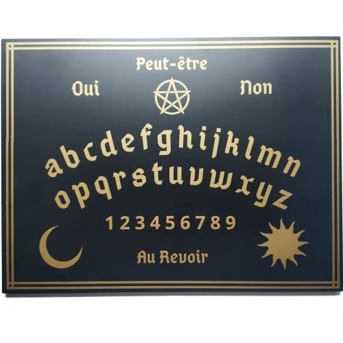 Planche Ouija en Francais Bois : Table avec Goutte, Jeu Oui 