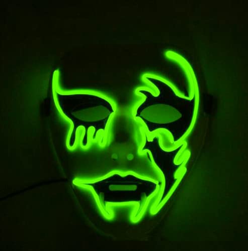 Masque LED, LED Halloween Mask LED Light Up Halloween Mask G