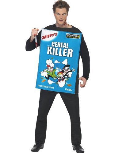 Smiffys Costume Cereal Killer, Bleu, avec tunique