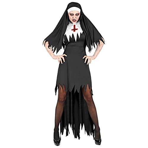 Widmann 01929 Costume dhorreur Nonne pour Femme Noir Taille 