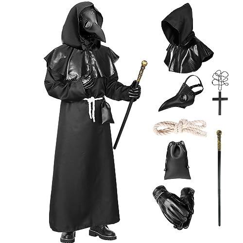 Ficlwigkis Lot de 8 costumes de médecin de la peste pour hom