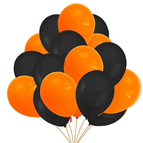 Deco Halloween Decoration Halloween – 50 Ballons Noir Orange