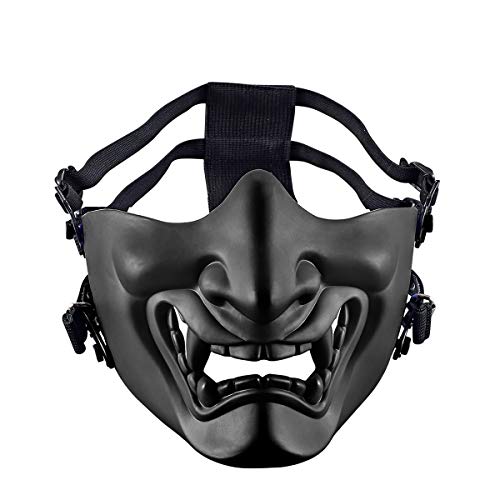 AOUTACC Demi-masque de protection pour airsoft avec sangle r