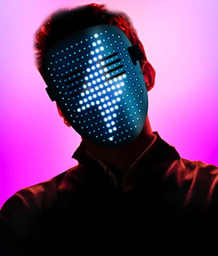 megoo Masque lumineux LED avec 50 motifs prédéfinis,pour tou