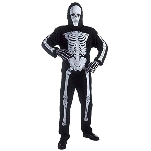NET TOYS Squelette déguisement Costume de Squelette Noir Bla