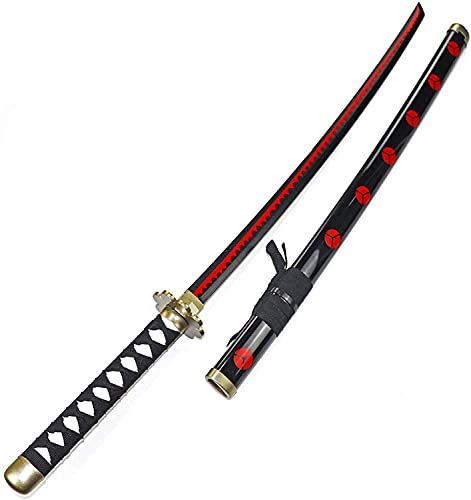 HZYYZH Samurai Ninja Wooden Sword, Anime Noir Samurai Rorono