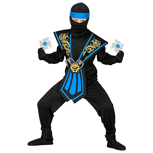 Widmann - Costume enfant Kombat Ninja avec set darmes, bleu,