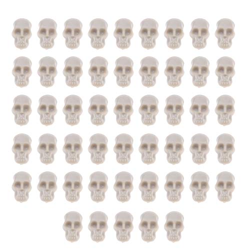 Amosfun Lot de 50 Petites têtes de Mort réalistes en Plastiq