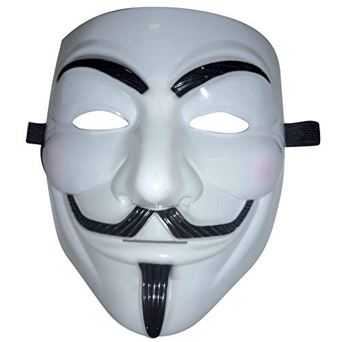 Ptit Clown 23520 Masque Adulte Rigide Anonyme - Blanc