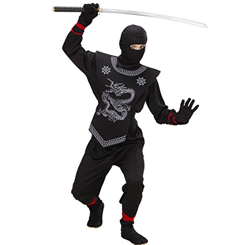 Costume de ninja noir déguisement de samouraï pour enfant 15