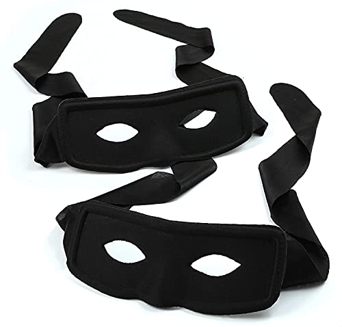 Dreamzfit - Lot de 2 masques noirs Bandit Zorro pour les yeu