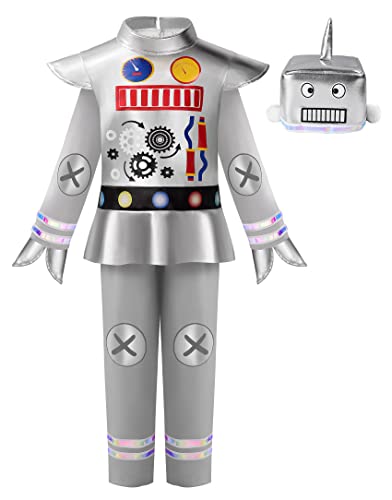 ReliBeauty Déguisement Robot Costume Enfant Garçon Fille pou