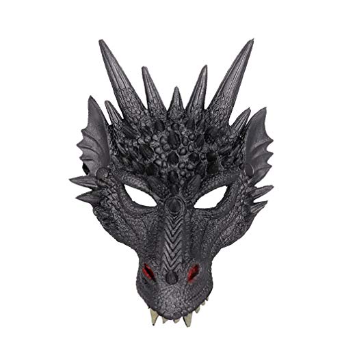 Amosfun Masque de dragon pour Halloween, fête costumée, carn