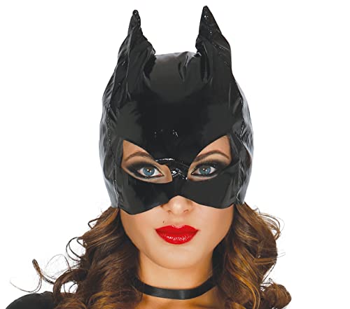 CatWoman masque noir en vinyle pour déguisements sexy